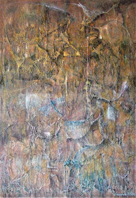 Benátský kongres, 100 x 70, oil and structure on sololit