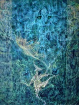 Virtuóz-ochránce olivového háje, 65x50 oil and structure on sololit