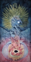Duben,145x75, oil and structure on canvas.      