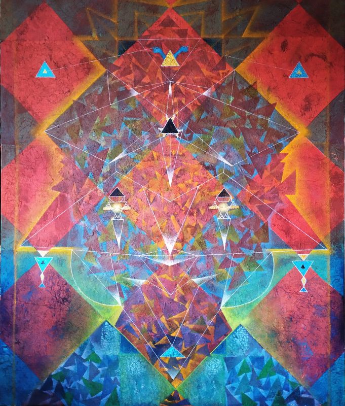 Asasín,150x125, oil and structure on canvas.       