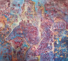Strýček Sam -160 x 145, #oil and structure on canvas.       