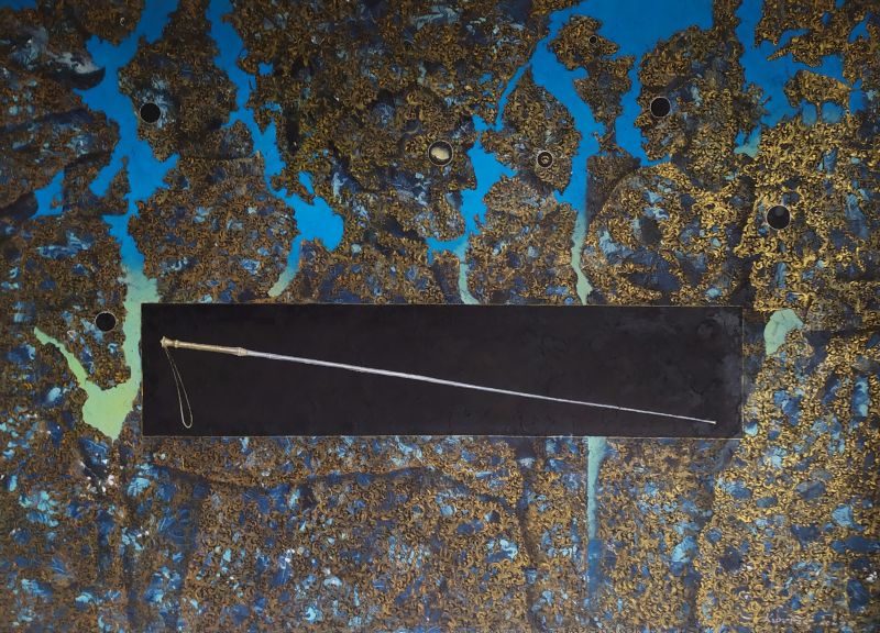 Slepci 185 x 135,#oil and structure on canvas.   