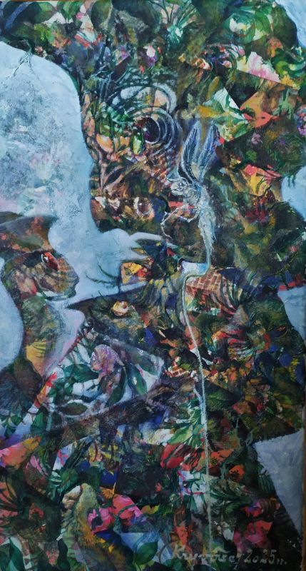 Sofia L. - 55x30, olej na plátně, komb. tech.
