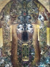 Stínadla se bouří (Ježek v kleci), 85x58,# olej na plátně, komb.tech.