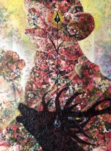 Po říji, 78 x 58 --- olej na plátně, komb. tech.