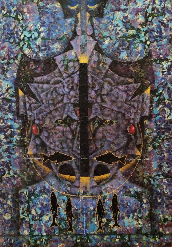 Kralevic 70x50----olej na plátně, komb. tech.
