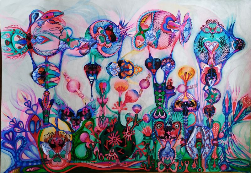 JSOU i jiné, krásné světy...100 x 70, 3/26, komb. tech.